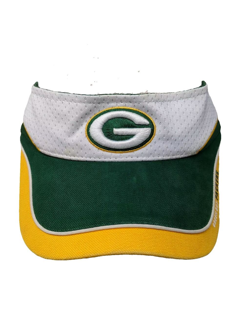Green Bay Packers NFL Reebok Visor Green Yellow One Size Logo Strapback Hat